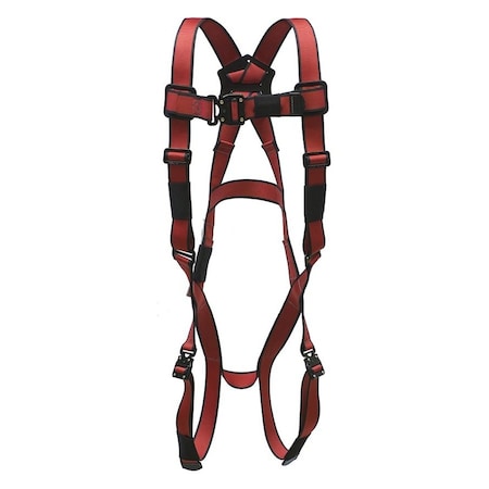 Super Anchor Safety Small - Red Webbing Pro-Series Fall Arrester Full Body Harness P6001-RS